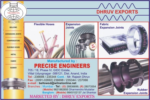 dhruv exports anand exports of flexible hoses metal bellows type slip ...